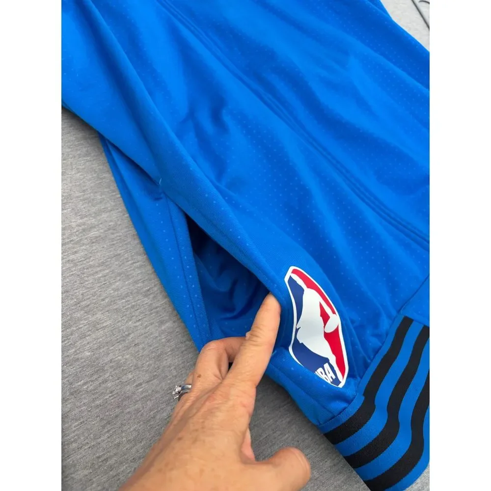 Adidas NBA Orlando Magic Track Jacket Mens Large Blue Conference Champs Patches